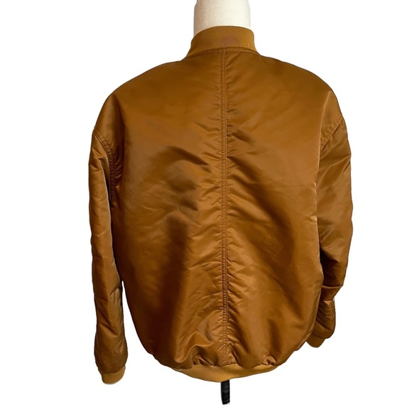 Gold and Brown Women's Bomber Jacket - Picture 5 of 13